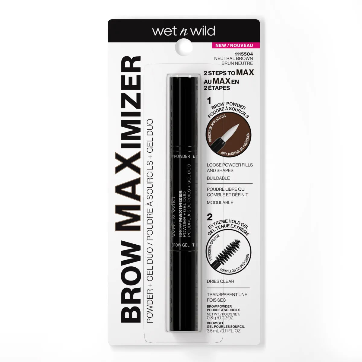 Wet n Wild - Brow Maximizer Powder + Gel Duo - Neutral Brown