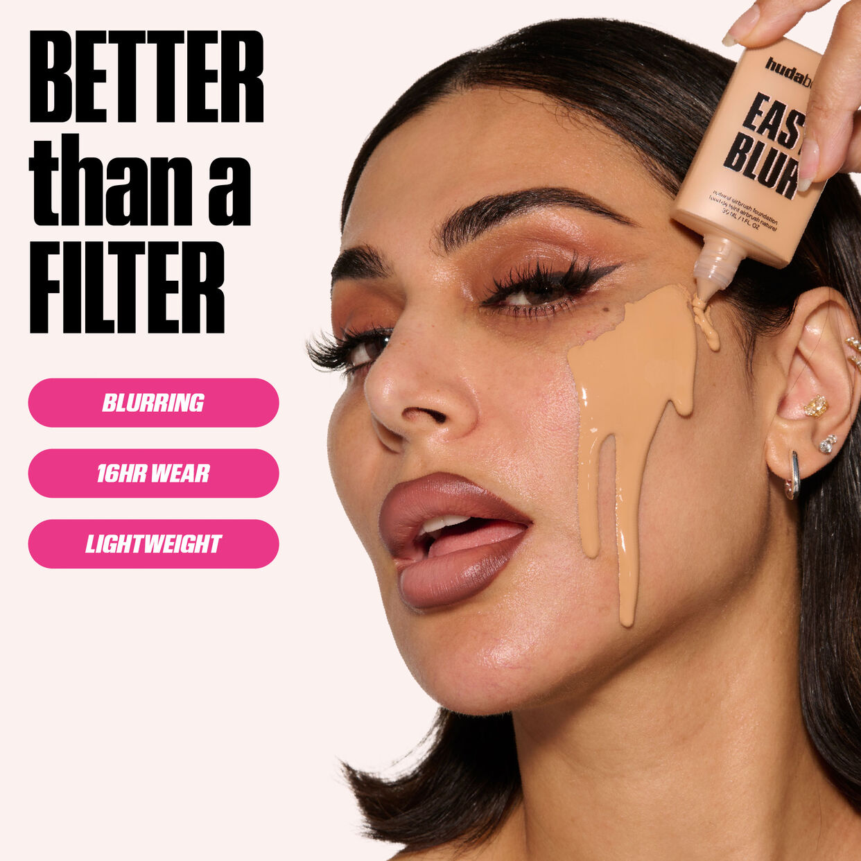 Huda Beauty Easy Blur Foundation - Custard 220N 30Ml