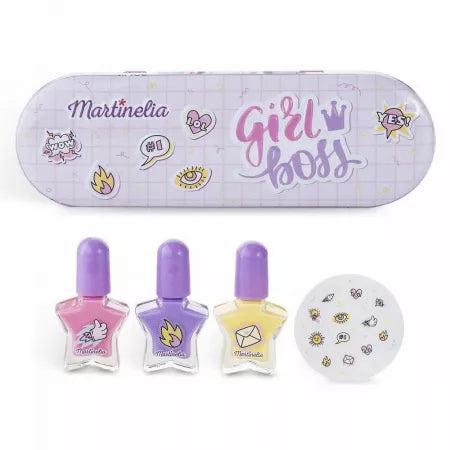 MARTINELIA SUPER GIRL NAIL POLISH & STICKERS TIN BOX