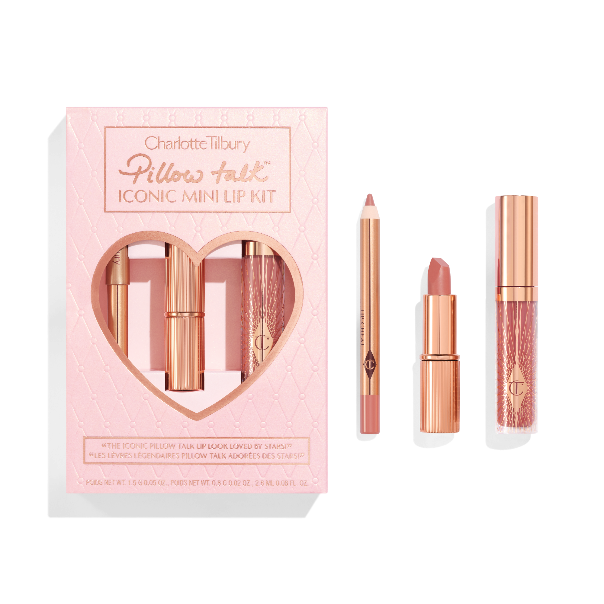 CHARLOTTE TILBURY - PILLOW TALK ICONIC MINI LIP KIT