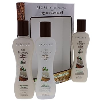 BioSilk Silk Therapy with Natural Coconut Oil Intense Moisture Kit 5.64oz (Pack of 3)