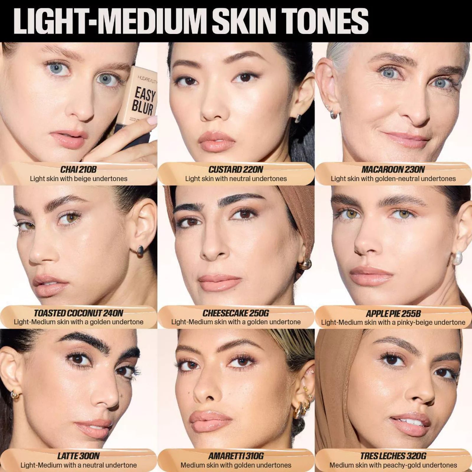 Huda Beauty Easy Blur Natural Airbush Foundation - Latte 300N
