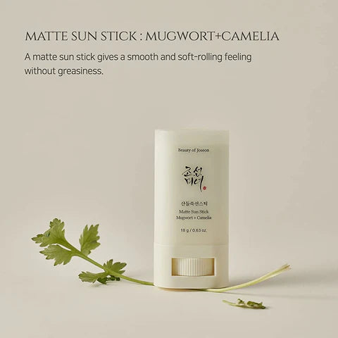 Beauty Of Joseon Matte Sun Stick Mugwort + Camelia