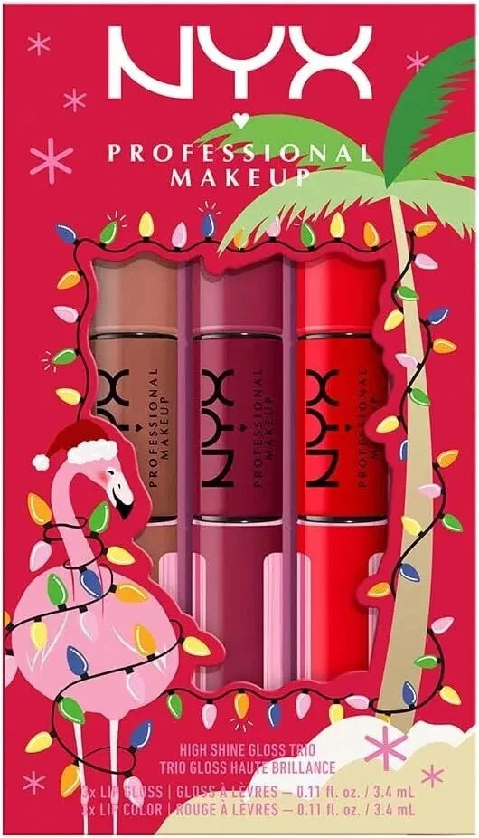 NYX Professional High Shine Gloss liquid lipsticks Trio GIFT SET